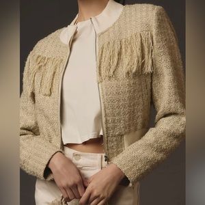 MOTHER “SWISHER FRINGE BOMBER JACKET” *NWT $450.00 *SIZE LARGE